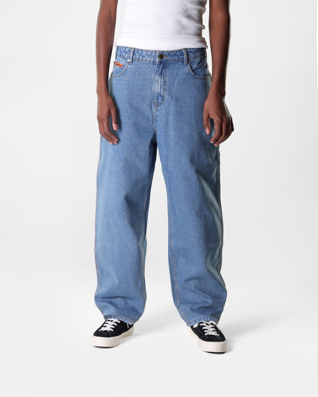 Baggy Denim Jeans - Washed Indigo
