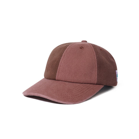Butter Goods - Canvas Patchwork 6 Panel Cap - Washed Burgundy