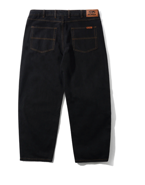 Baggy Denim Jeans - Washed Black