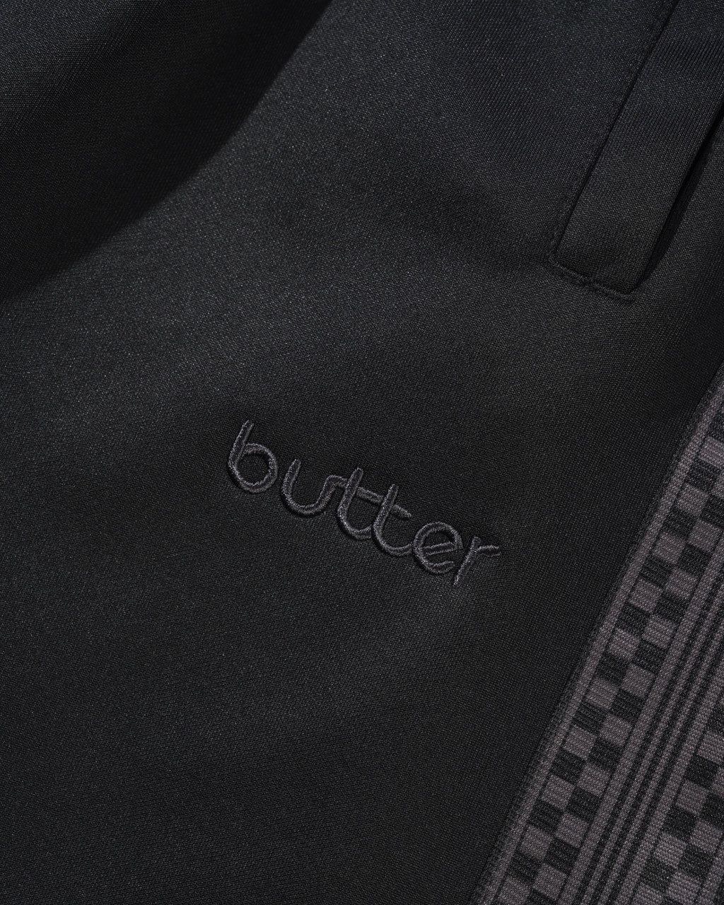 Check Tape Trackpants - Black