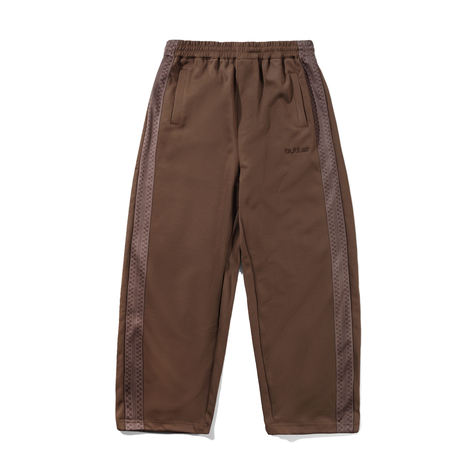 Check Tape Trackpants - Brown