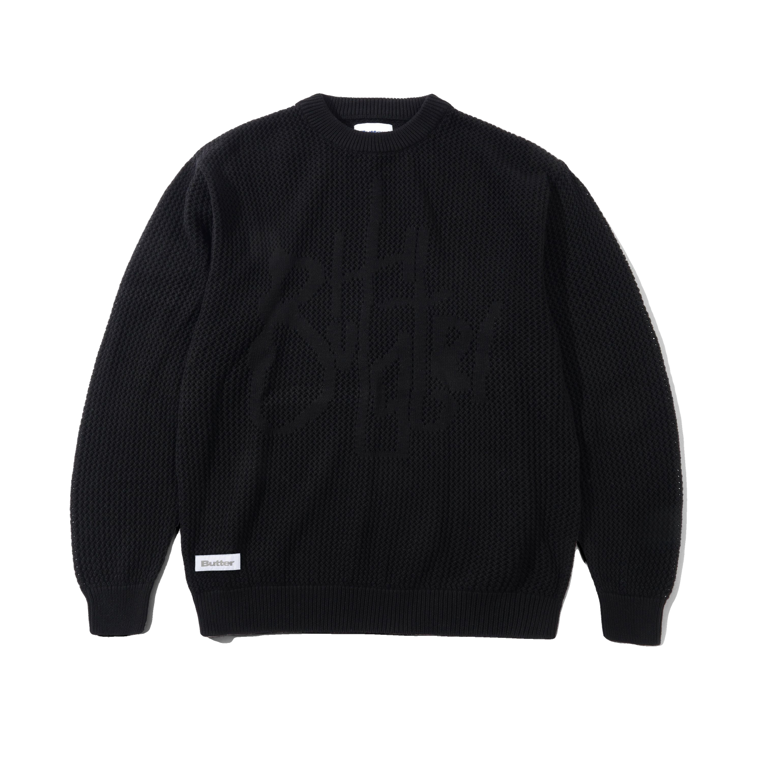 Scribble Knit Sweater - Black