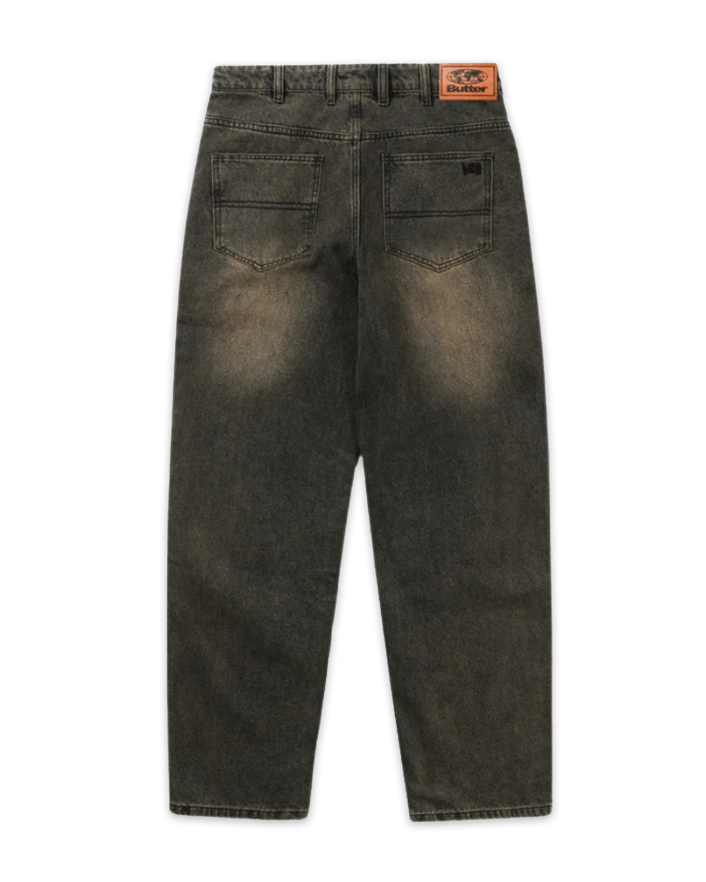 Straight Leg Denim Jeans - Brown Tint