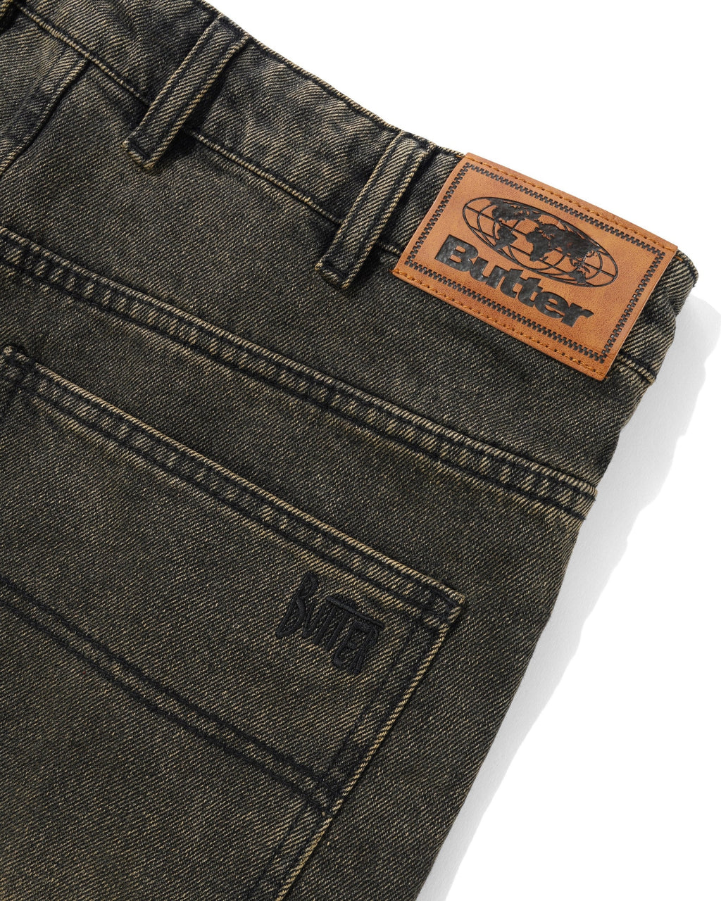 Straight Leg Denim Jeans - Brown Tint