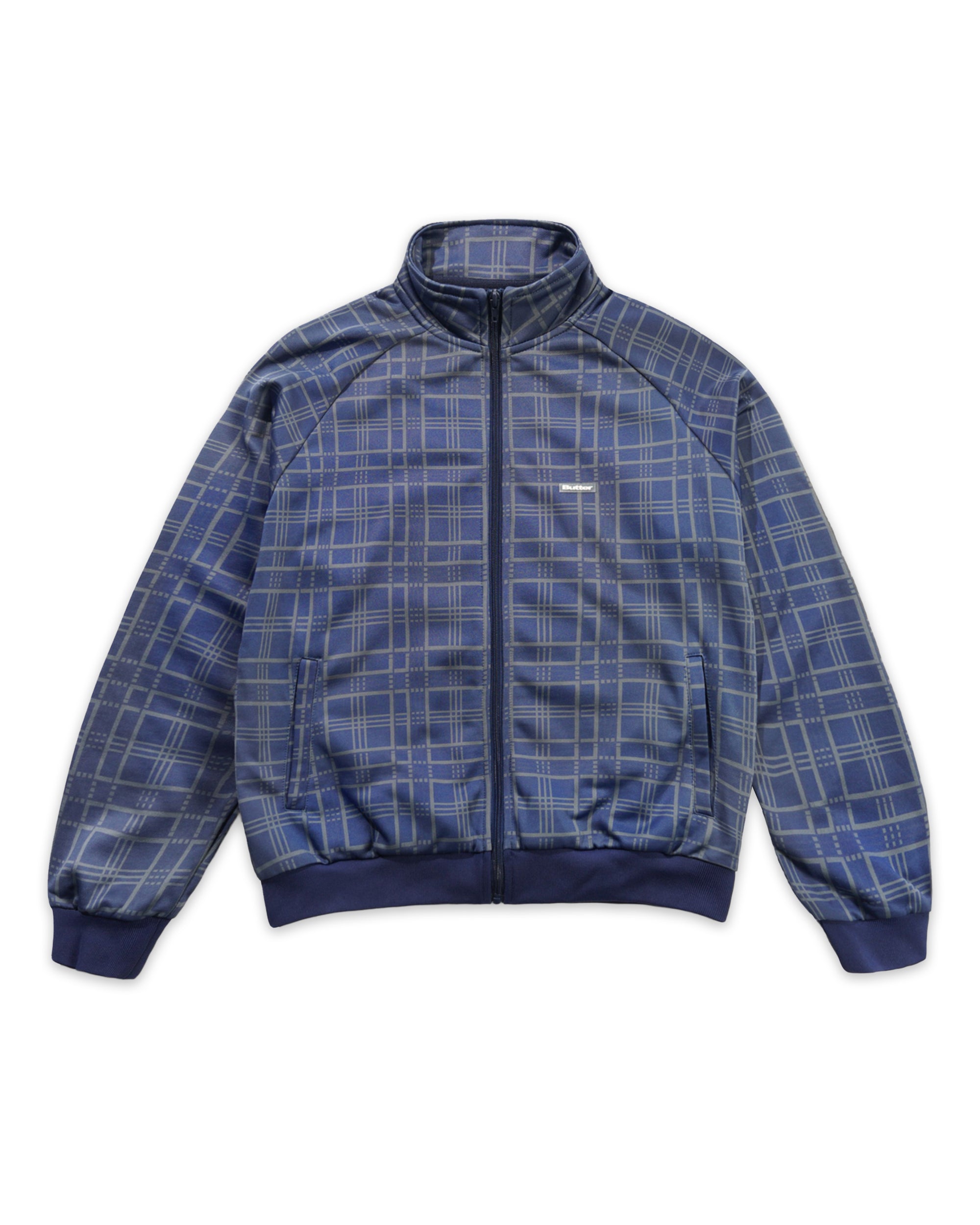 Tricot Jacket - Navy Plaid