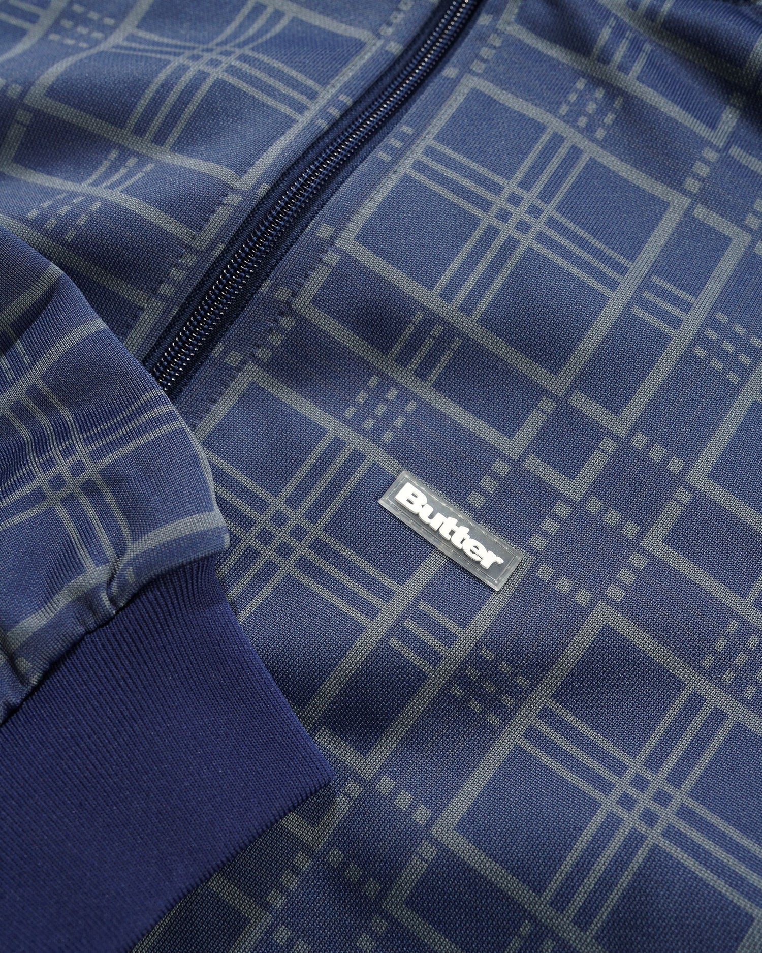 Tricot Jacket - Navy Plaid