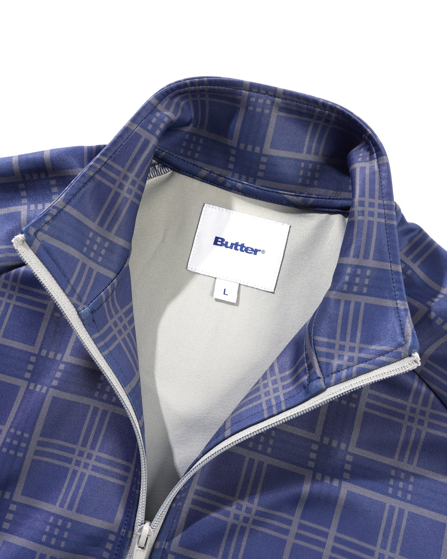 Tricot Jacket - Navy Plaid