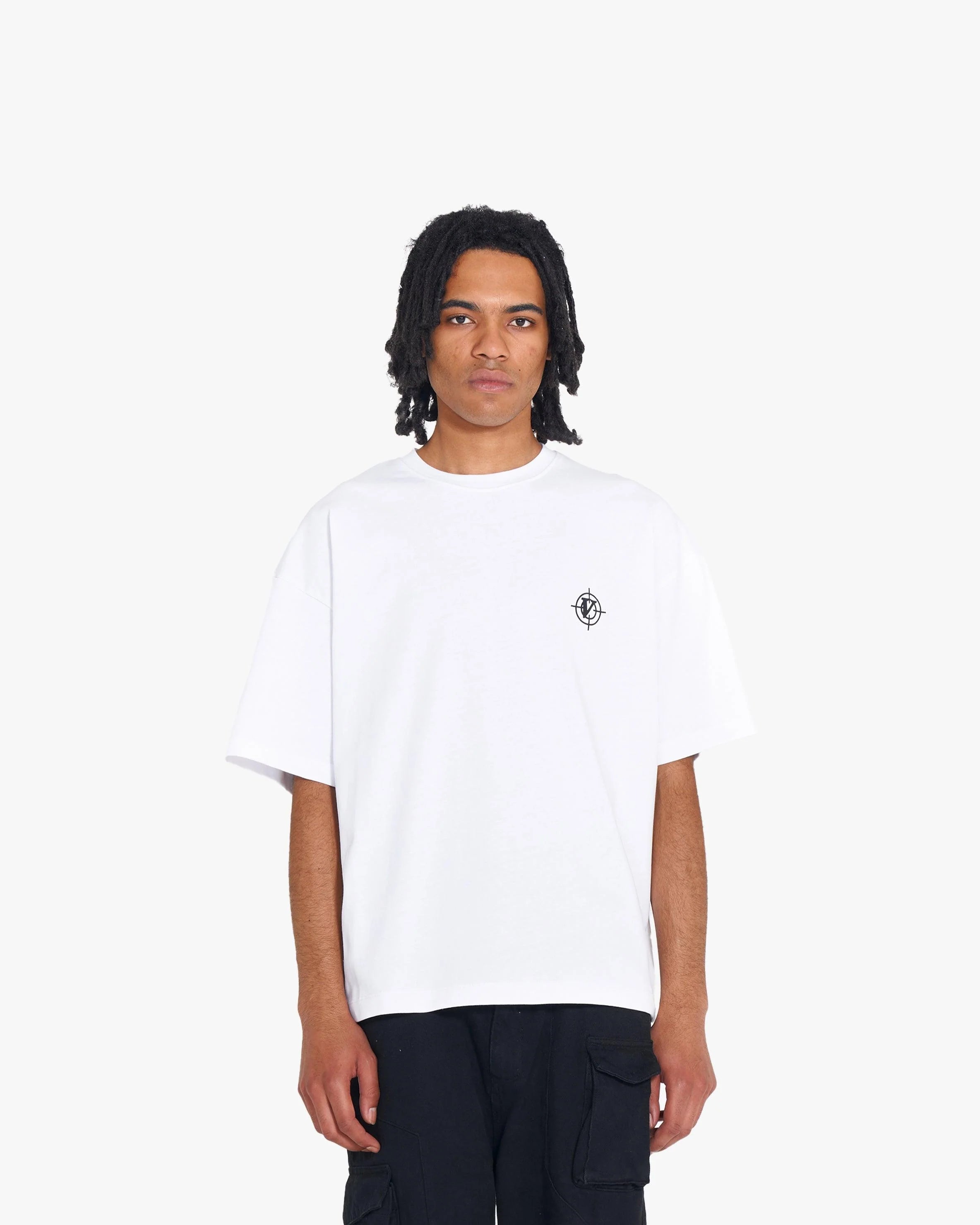 T-shirt V Logo - White