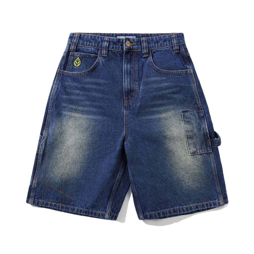 Weathergear Denim Shorts - Repaired Indigo