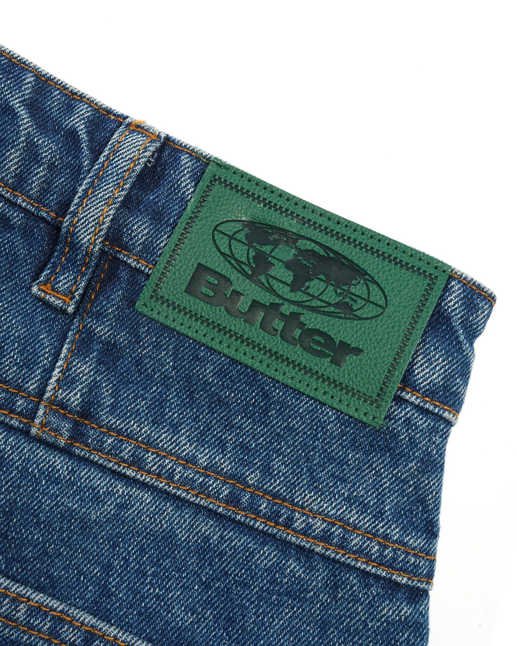 Wide Cut Denim Jeans - Mid Blue