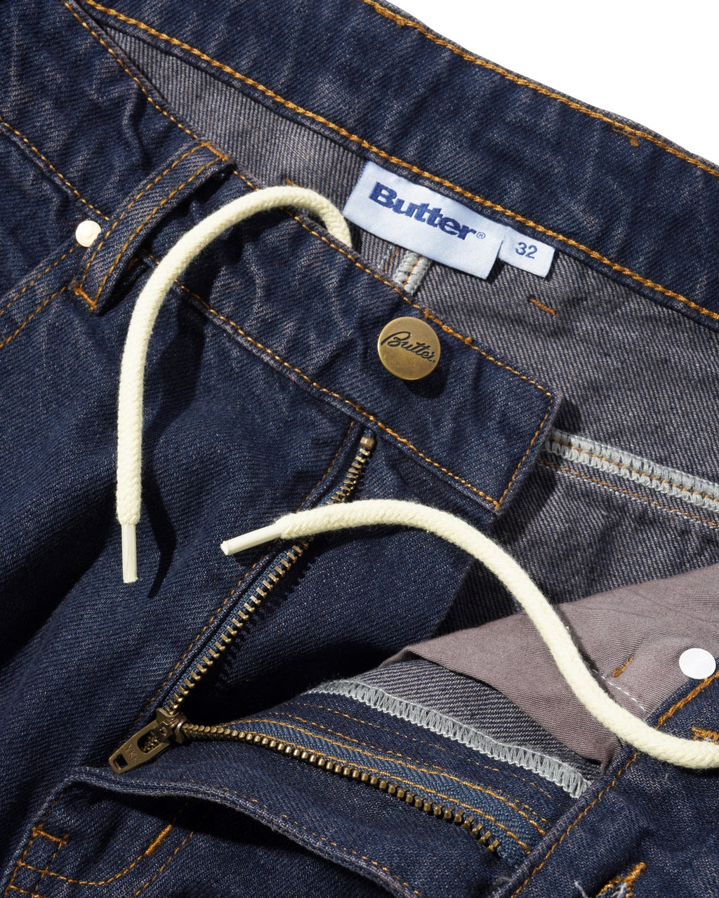 Wide Cut Denim Jeans - Dark Indigo
